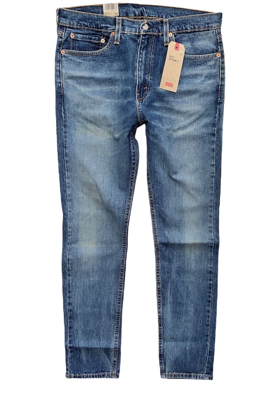 Levi's Nwt Mens 510 Skinny Sinaloa Medium Wash Denim Jeans 055100883 29 X 30
